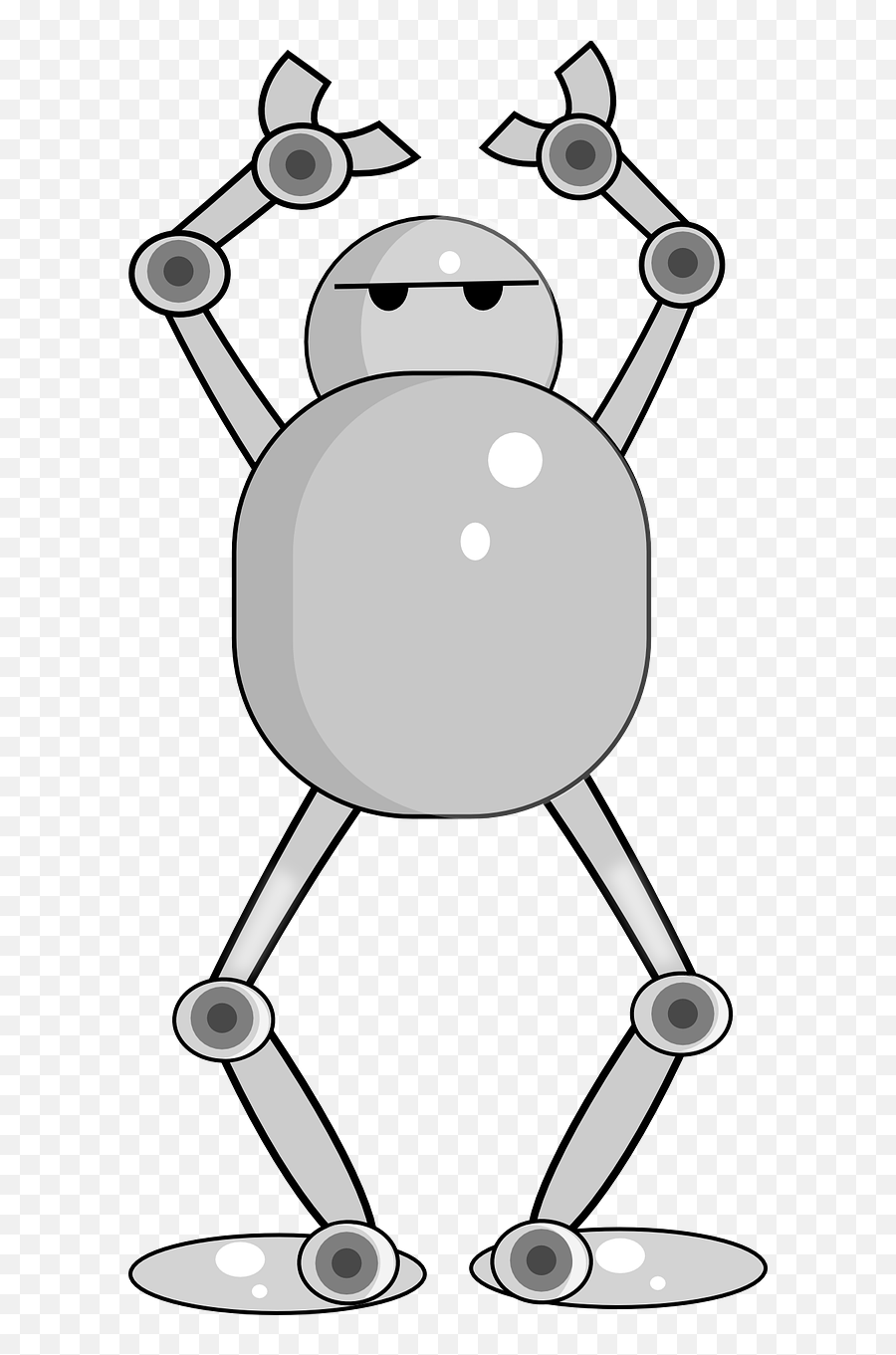 Robot Hands Hooray Dance Funny - Robot Emoji,Star Wars Emojis For Android