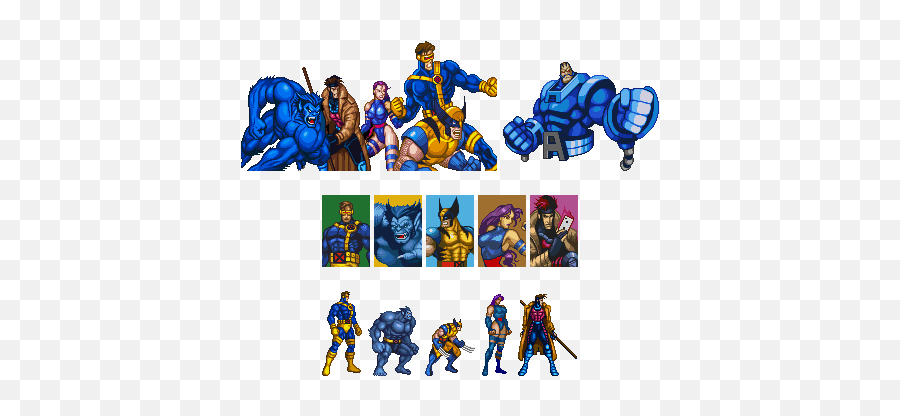 X - X Men Sprite Sheet Emoji,X Men Emoji