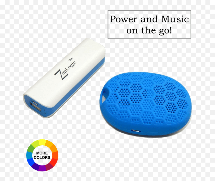 Zen Logic Bluetooth Speaker Power Bank - Smartphone Emoji,Speakerphone Emoji