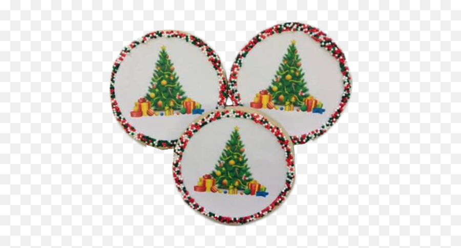 Christmas Tree Sugar Cookies With - Christmas Ornament Emoji,Christmas Tree Emoji Transparent