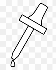 Pipette Tool Eyedropper Drip Outline - Dropper Clip Art Emoji