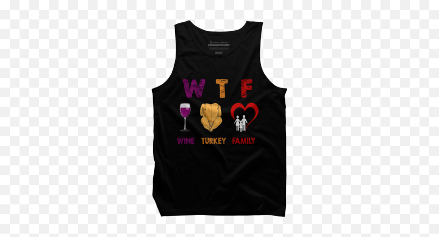 Design By Humans Collective Store - Tank Top Funny Emoji,Funny Thanksgiving Emoji