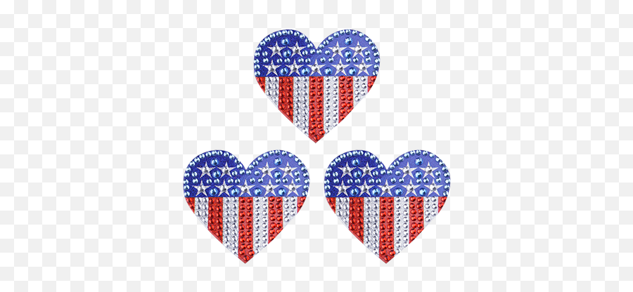 Us Heart Flag 3 - Pack Sticker Bling Bling Heart Emoji,United States Flag Emoji