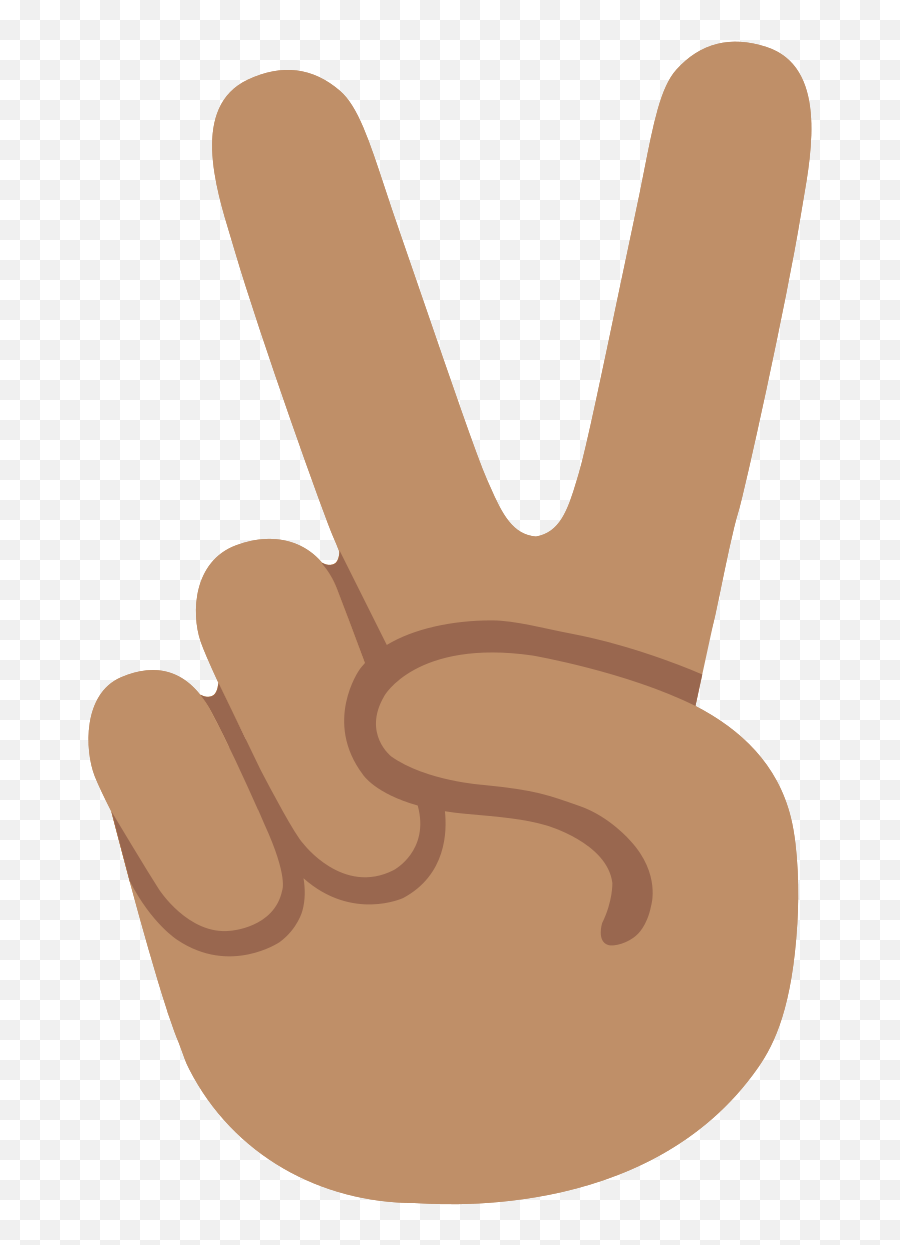 Emoji U270c 1f3fd - Emoji Peace Sign Png,Peace Sign Hand Emoji