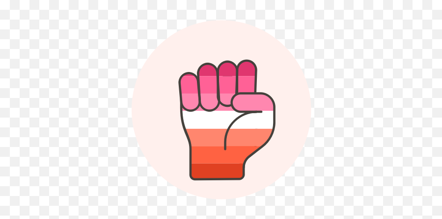 Fist Flag Hand Lesbian Icon - Lesbian Flag Fist Emoji,Lesbian Sign Emoji
