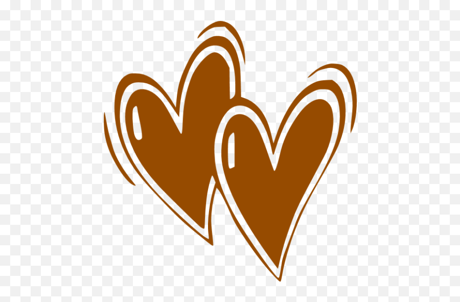 Brown Heart 20 Icon - Love Heart Brown Color Emoji,Heart Gun Emoji Game