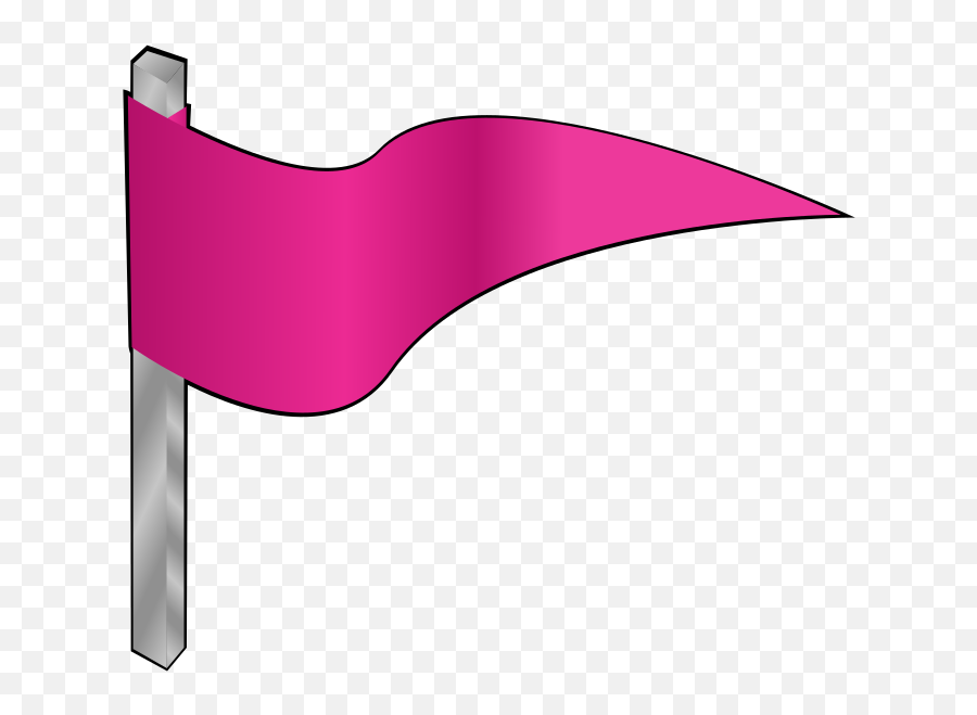 Waving Pink Flag Png Svg Clip Art For Web - Download Clip Pink Flag Clipart Emoji,Emoji British Flag Plane French Flag