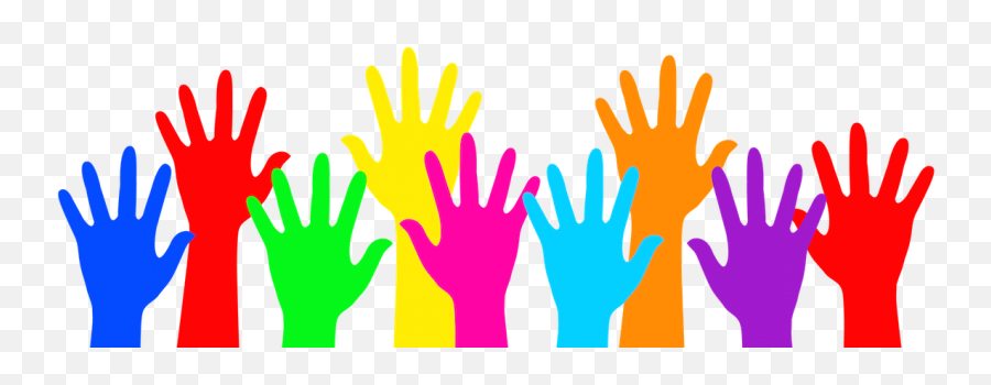 Hands Raised Transparent Png Clipart Free Download - Colorful Hands Clipart Png Emoji,Raise The Roof Emoji
