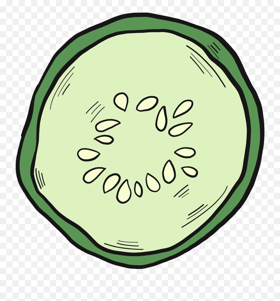 Cucumber Slice Clipart - Fresh Emoji,Cucumber Emoji
