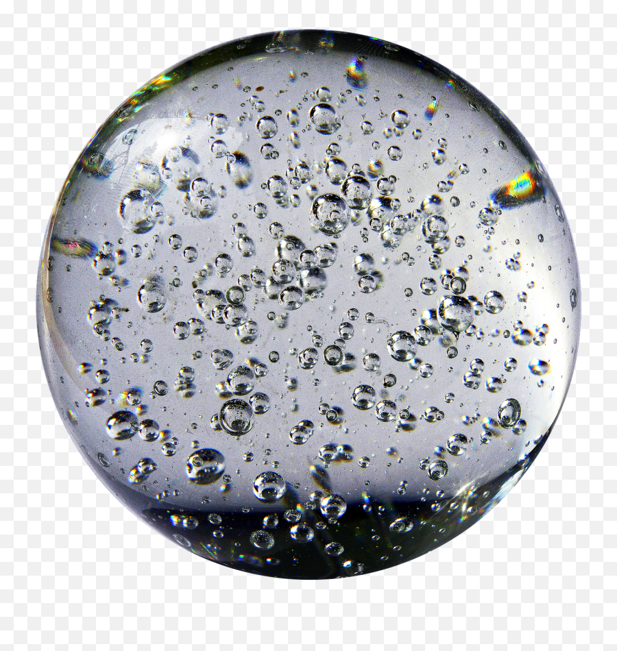 Glass Ball Blow Air Bubbles Ball Crystal Ball - Glass Murano Balls With Bubbles Emoji,Crystal Ball Emoji
