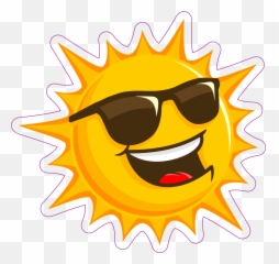 Sleeping Sun Clipart With Glasses Big - Sun Wearing Sunglasses Emoji,Sun With Sunglasses Emoji