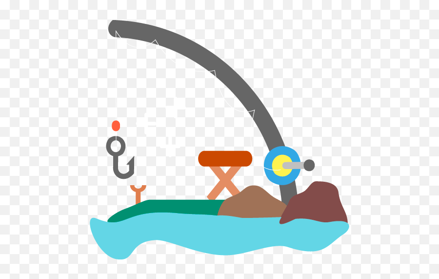 Fishing Fish Pole Travel Vacation - Clip Art Emoji,Fishing Pole Emoji