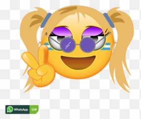 Breitem Lachen Und Hippie - Whatsapp Emoji