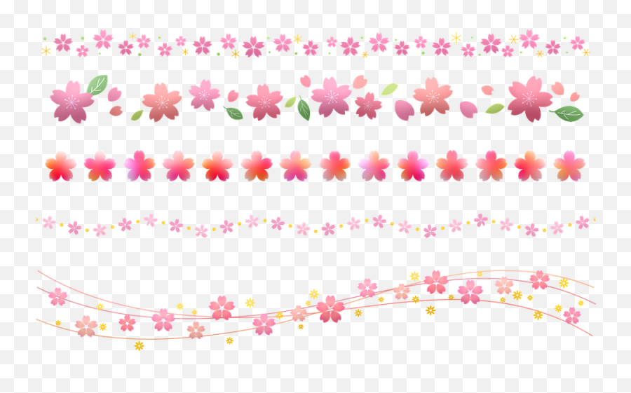 Sakura Border Cherry Blossom - Flor Sakura Png Emoji,Sakura Blossom Emoji