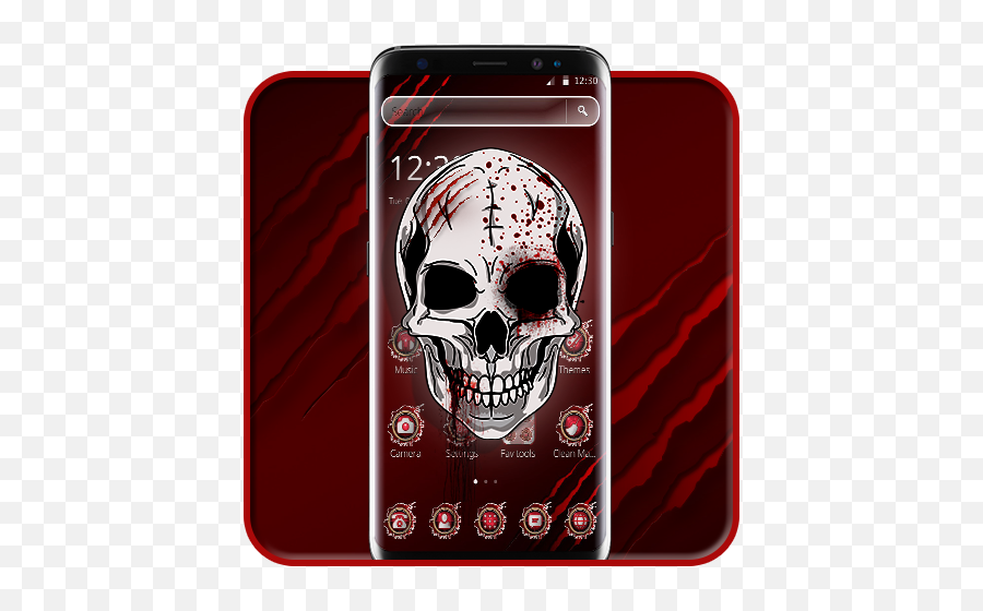 Red Blood Skull 2d Theme - Skull Emoji,Blood Sign Emoji