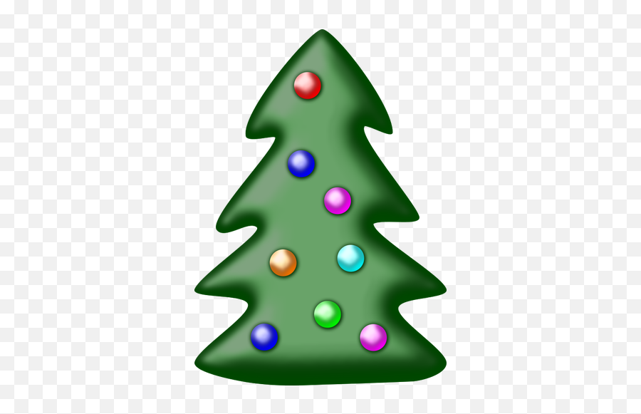 Christmas Tree With Star Vector Clip - Clip Art Albero Di Natale Png Emoji,Falling Star Emoji