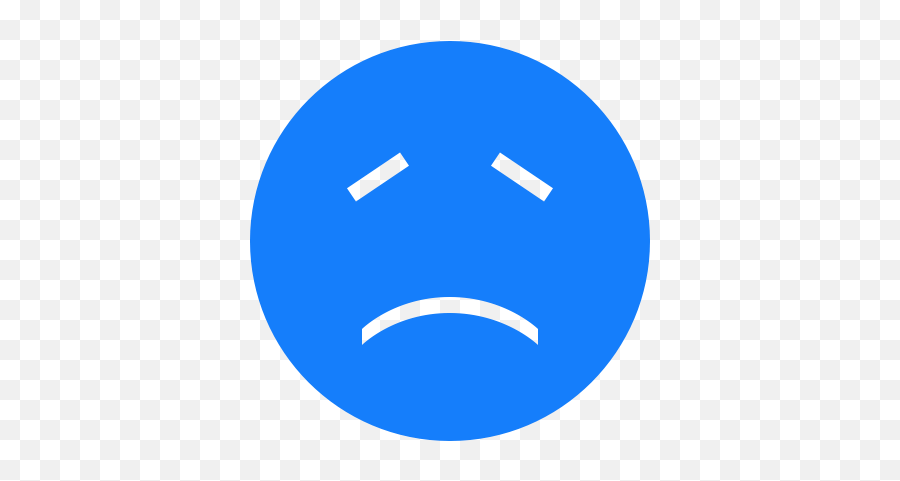 Sad Face Icon - Circle Emoji,Blue Sad Face Emoji