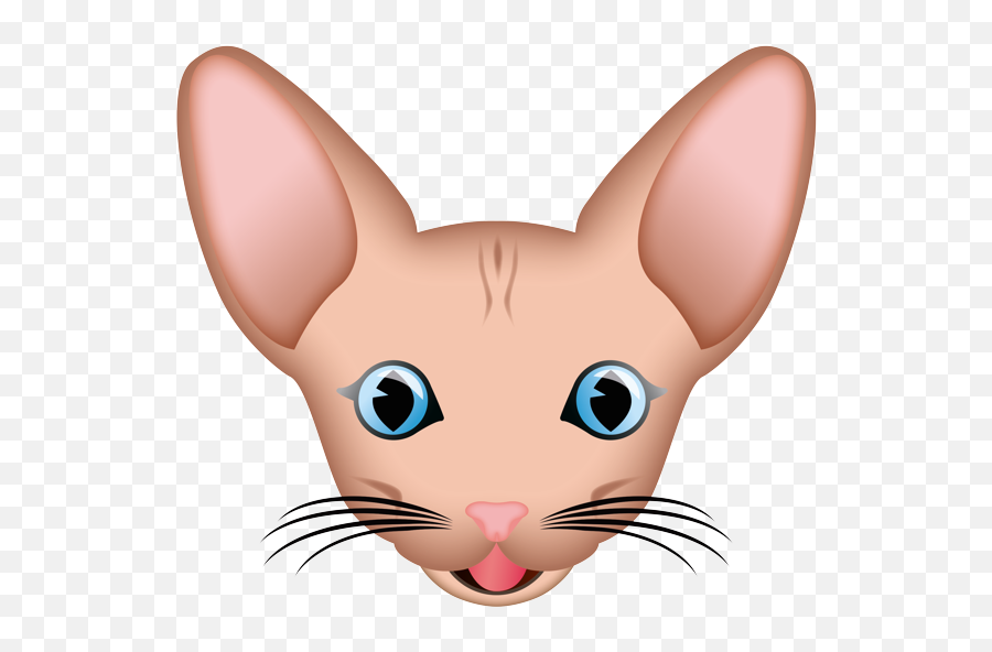 Sphynx Cat Face - Cat Yawns Emoji,Free Cat Emoji
