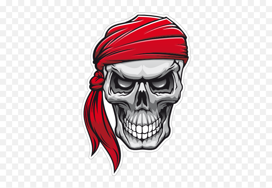 Pirate Mate Skull With Bandana Sticker - Security Forces Skull Beret Emoji,Skeleton Emoji
