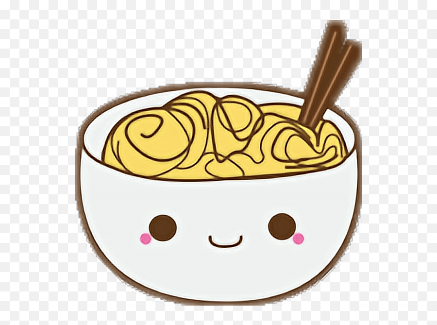 Kawaii Bowl Of Noodles Clipart - Cute Food Clipart Emoji,Noodle Emoji