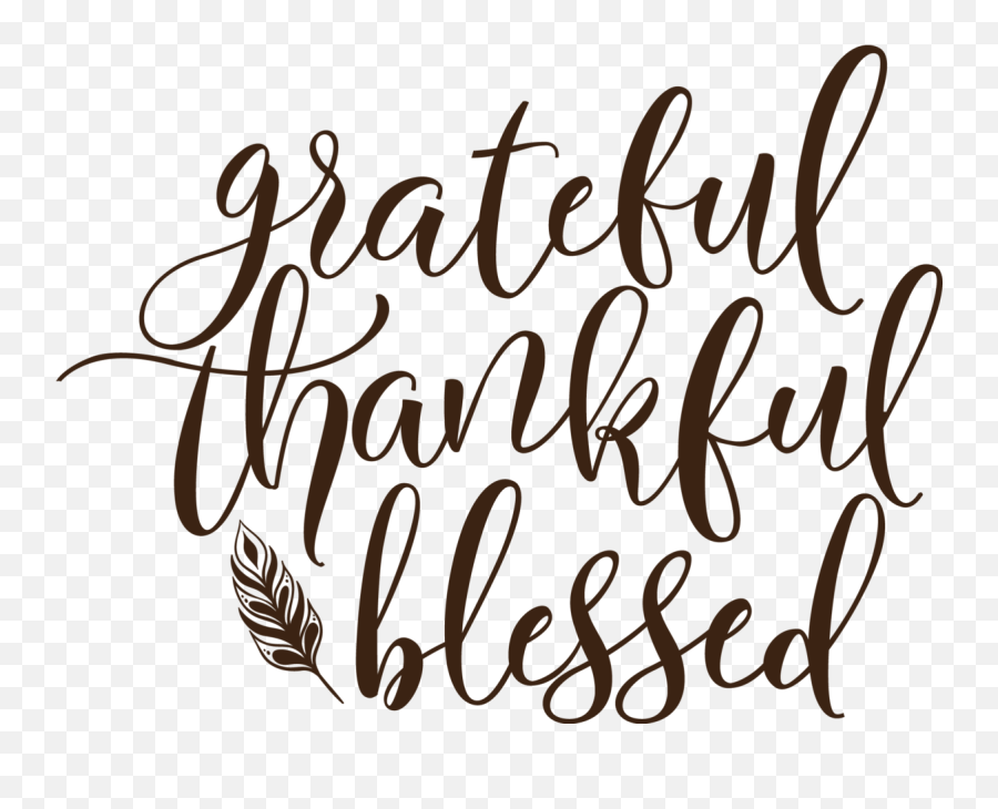 Thankful Grateful Blessed Laurel Quote - Grateful Thankful Blessed Clipart Emoji,Thankful Emoji