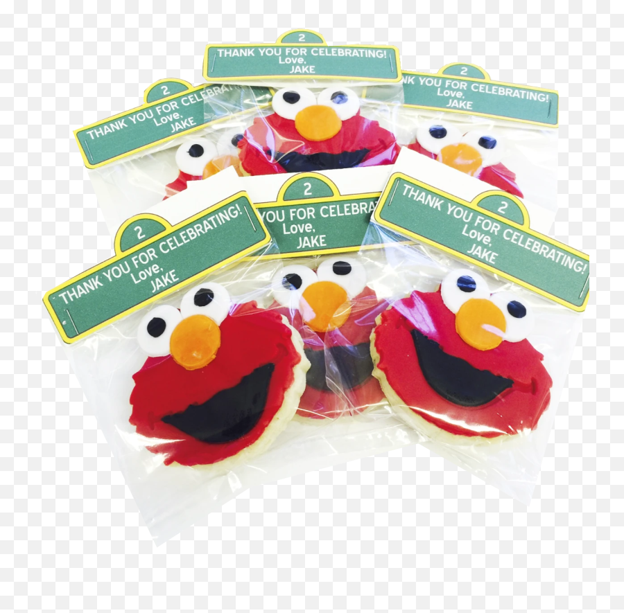 Elmo Cookies With Fondant - Elmo Cooxkies Emoji,Elmo Emoji