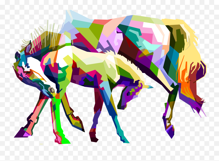 Transparent Horses Geometric Transparent U0026 Png Clipart Free - Horse Vector Free Emoji,Horse Emoticons
