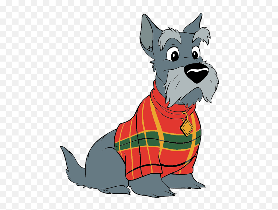 Pets In Clothes Clipart - Lady And The Tramp Jacques Emoji,Schnauzer Emoji