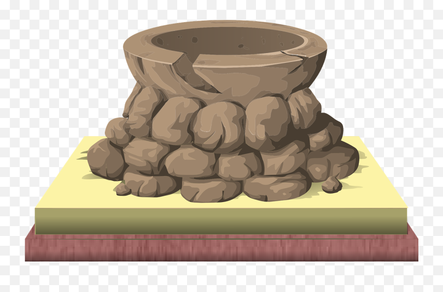 Well Bowl Kettle Stone Broken - Stone Bowl Vector Emoji,Road Emoji