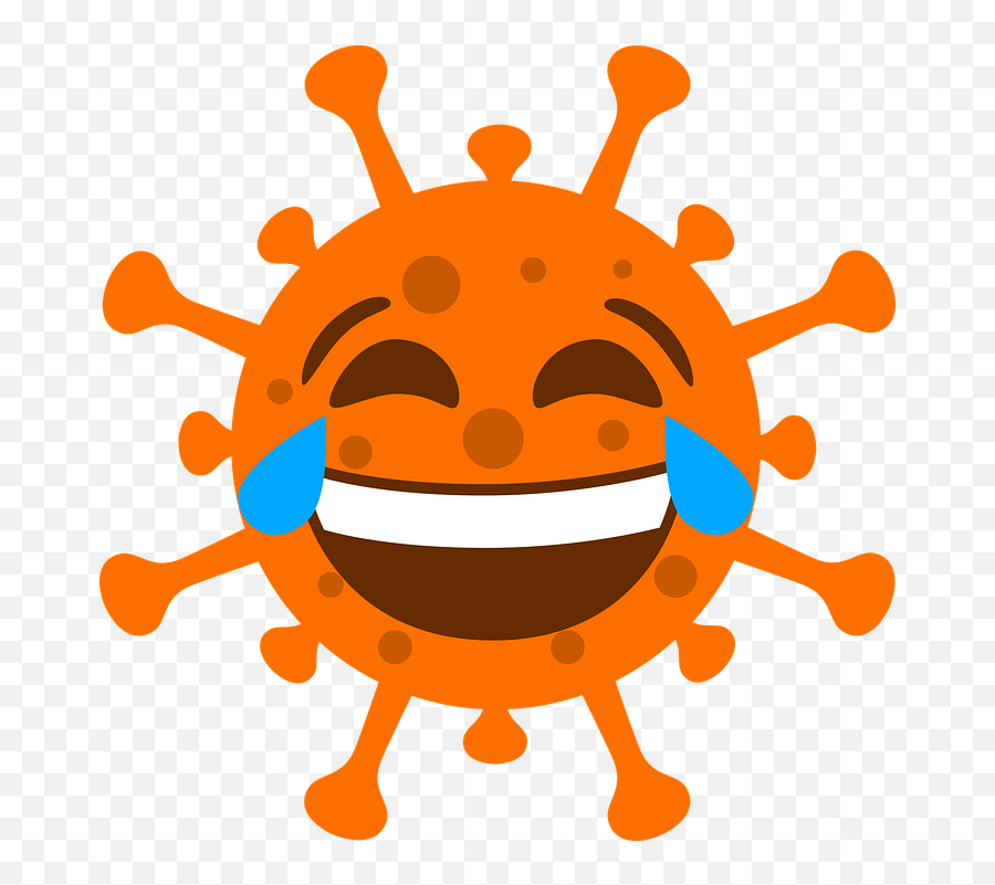 Corona Laugh Orange - Coronavirus Icon Emoji,Emoji Virus