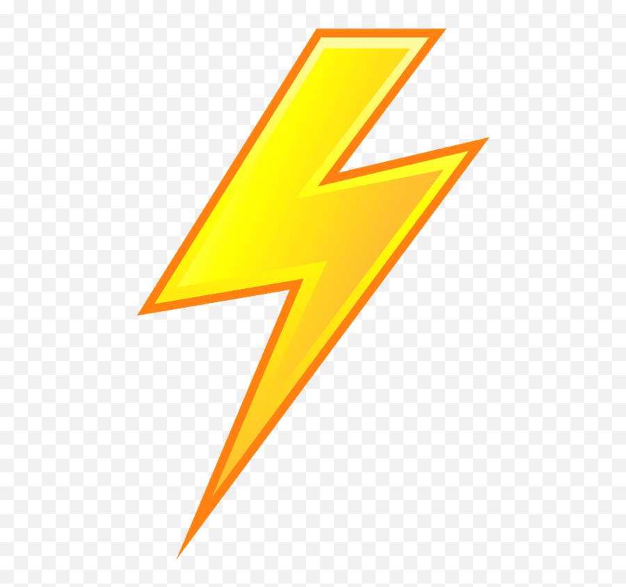 High Voltage Emoji Clipart - Cartoon Lightning Bolt Png,Emoji 1001 Milky Way