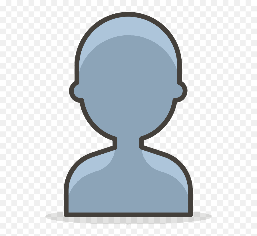 Bust In Silhouette Emoji Clipart - Clipart Silhouette Emoji Bust,Silhouette Emoji