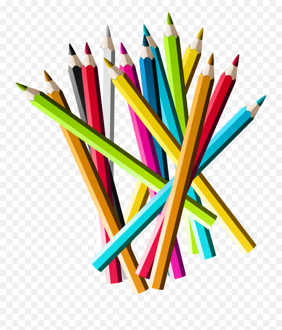 Pencil Png Clipart - Colored Pencils Clipart Png Emoji,Emoji Pencils