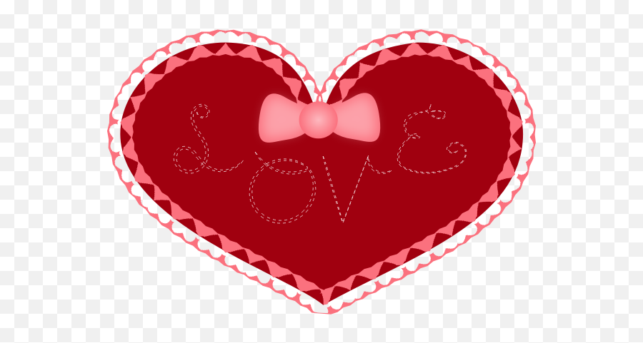 Valentines Day Heart With Lace And Love - Day Emoji,Heart Envelope Emoji