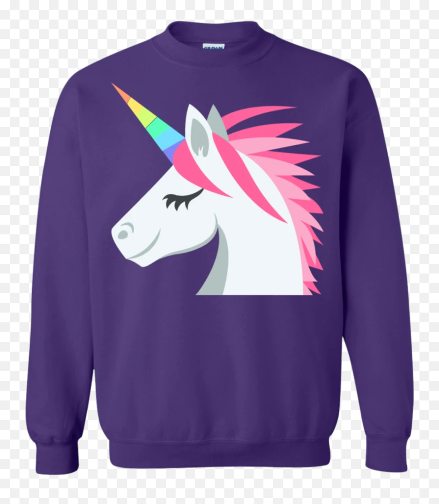 Unicorn Face Emoji Sweatshirt - Aesthetic T Shirt Art,Throne Emoji