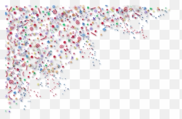 Confetti Background Clipart - Glitter Corner Transparent Pink Emoji