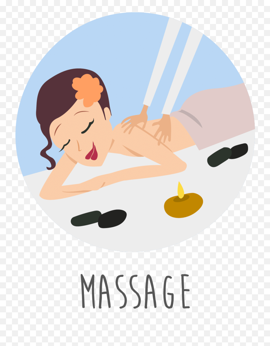 Massages Clipart Relaxing Massages - Relaxing Massage Clipart Emoji,Back Rub Emoji