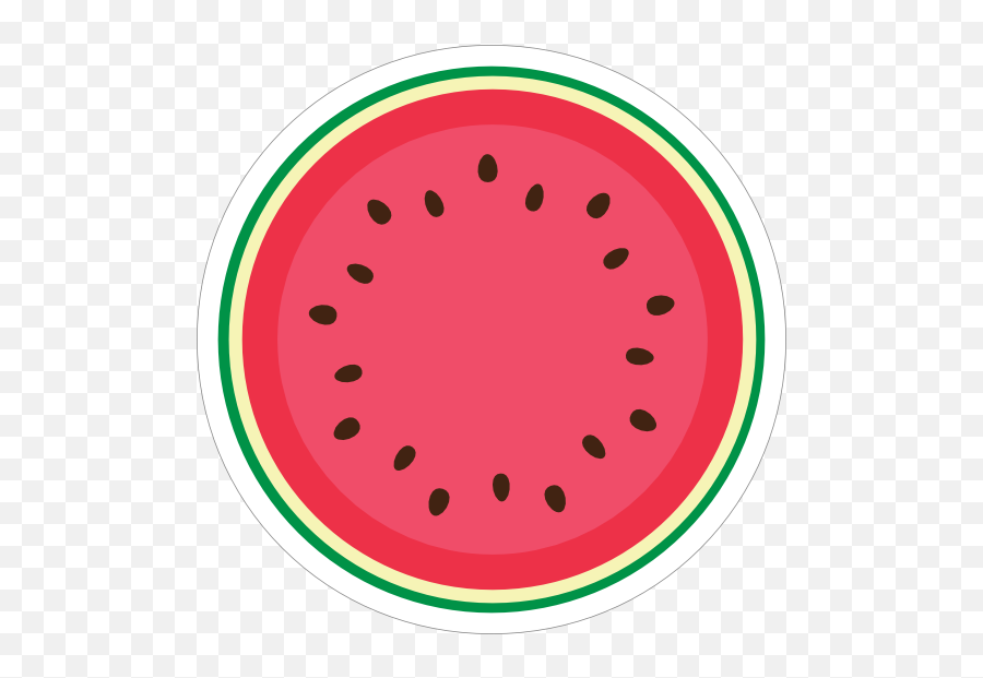 Watermelon Cross Section Sticker - Watermelon Emoji,Watermelon Emoji Png
