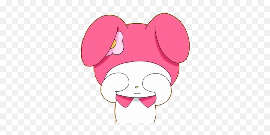 Melody Mymelody Sad Crying Sanrio - Hello Kitty My Melody Sad Emoji,Drooling Japanese Emoji
