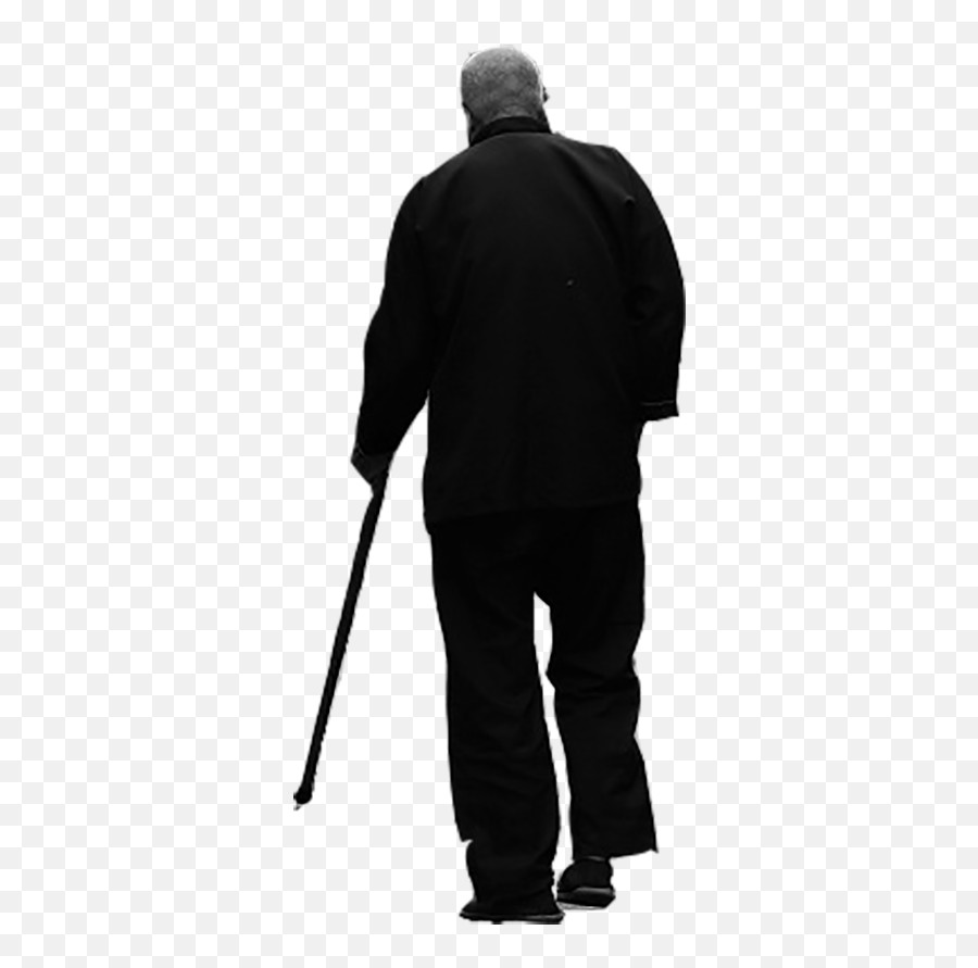 Silhouette Old Age - The Figure Of A Lonely Old Man Png Old Man Walking Silhouette Png Emoji,Old Man Emoji