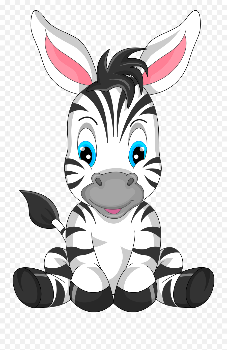 Cute Zebra Clipart Png - Zebra Cartoon Png Emoji,Zebra Emoji