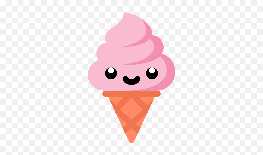 Kawaii Ice Cream Icon - Gelato Emoji,Icecream Emoji