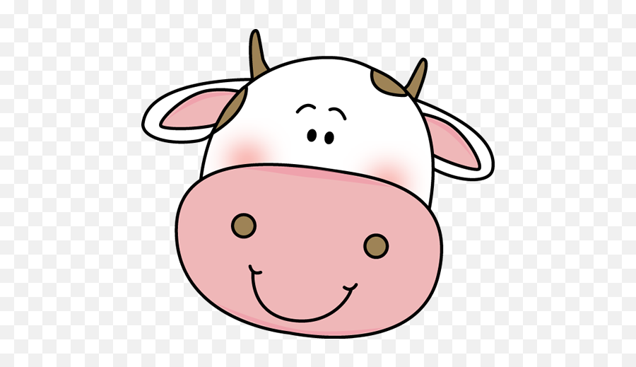 Transparent Background Cow Face Clipart - Cute Cow Head Png Emoji,Cow And Face Emoji