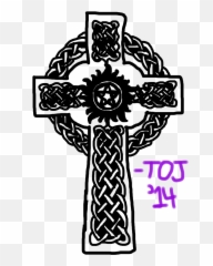Download Transparent Celtic Cross Clipart Black And White - Emoji