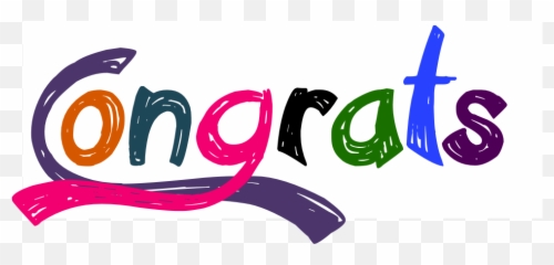 Congrats Colorful Text Picture - Emoji