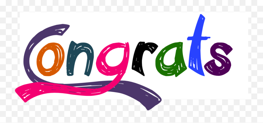 Congrats Colorful Text Picture - Congrats Emoji,Congratulation Emoticons