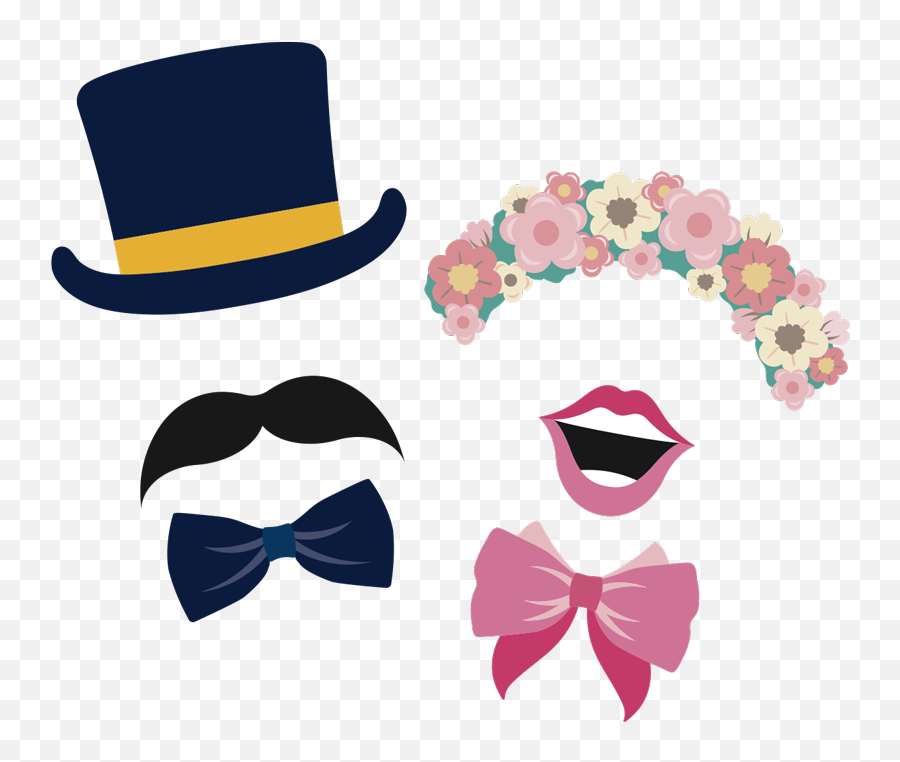 Hat And Tiara For Wedding Car Door Sticker - Wedding Emoji,Bow Tie Emoji Iphone
