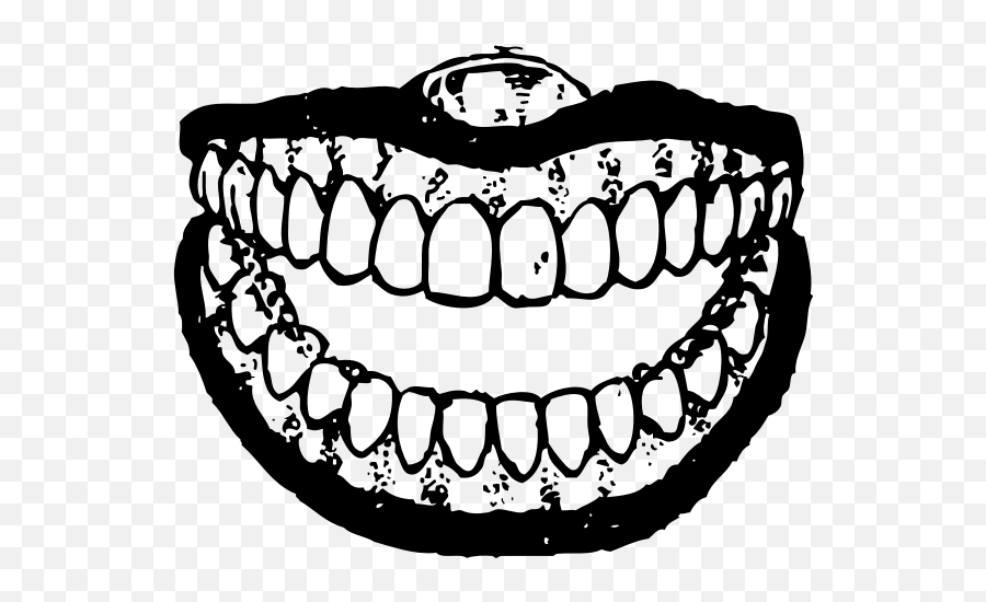 Gritting Teeth Black And White Image - Teeth Png Transparent Black And White Emoji,Emoji Bedroom