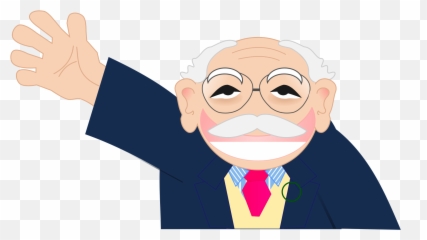 Old Man Clipart Transparent - Old Man Waving Clipart Emoji,Old Man With Cane Emoji