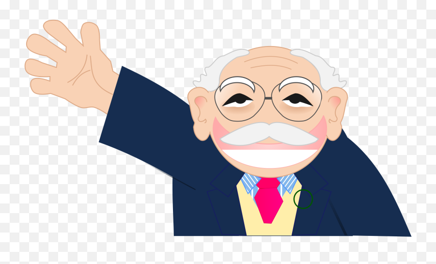 Old Man Clipart Transparent - Old Man Waving Clipart Emoji,Old Man With Cane Emoji